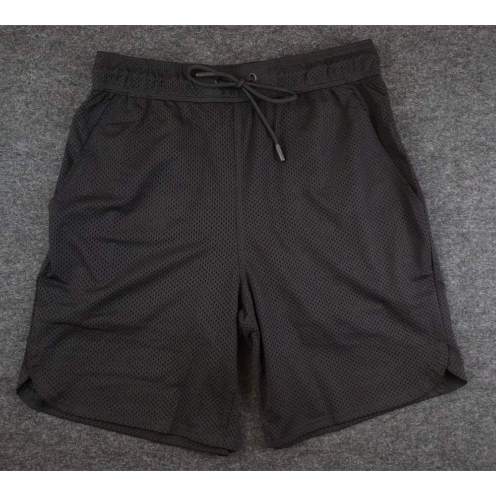 CSG Active Shorts Mens Large Black Mesh Athletic Shorts Stretch Quick Dry NWT